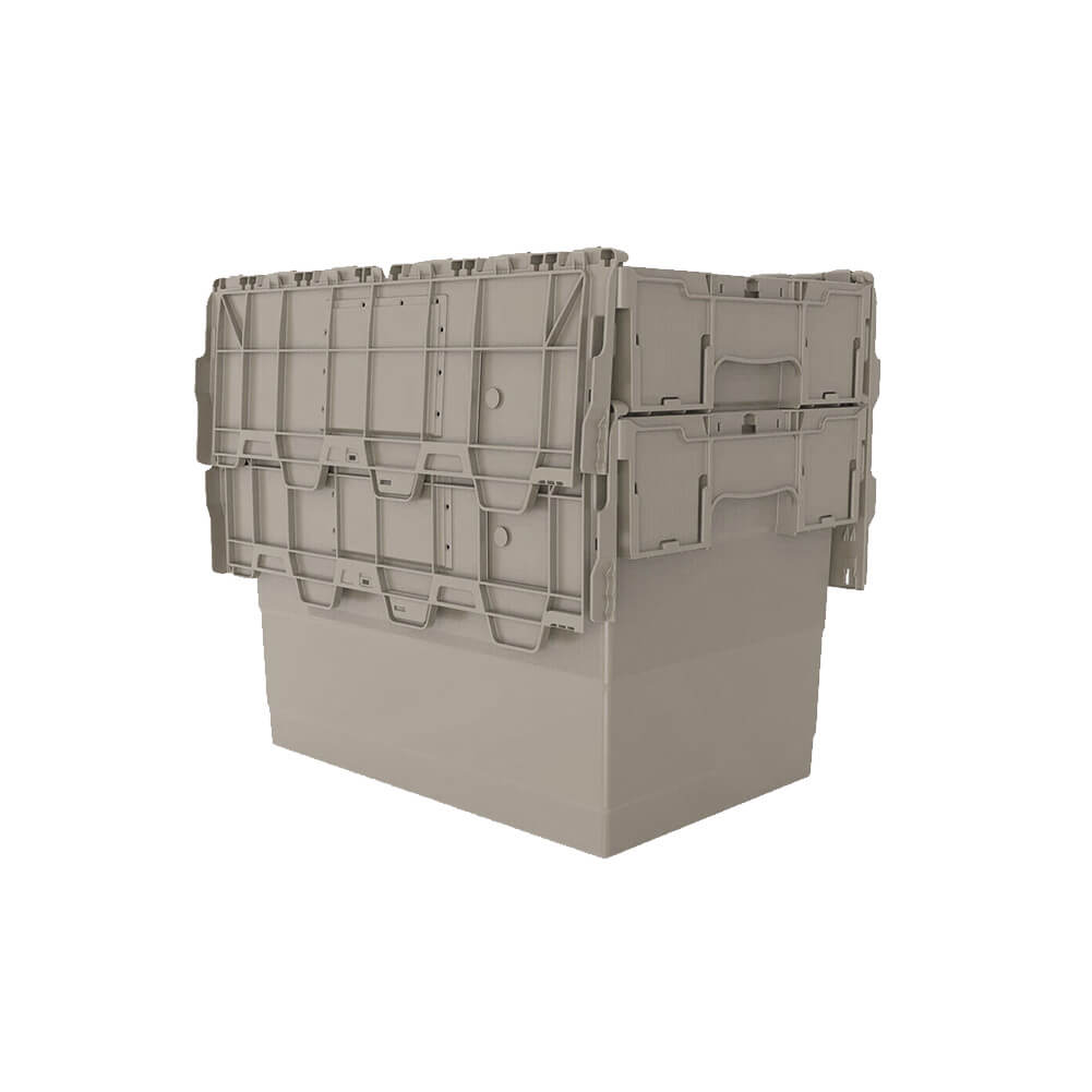 Attached Lid Container, Grey