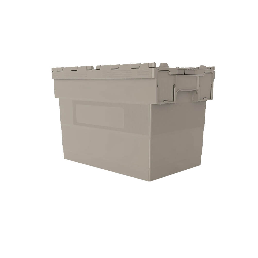 Attached Lid Container, Grey