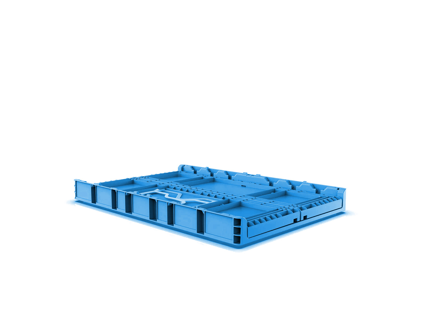 45 Litre Foldable Storage Box, Stackable, Blue