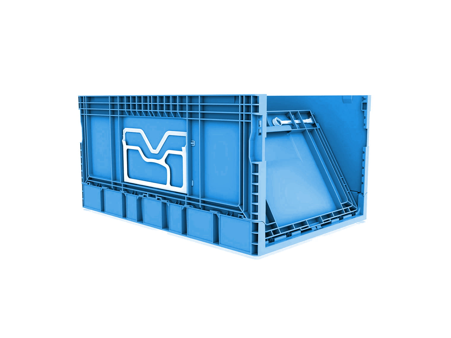 60 Litre Foldabe Storage Box, Stackable, Blue