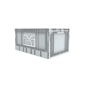 60 Litre Foldabe Storage Box, Stackable, Grey