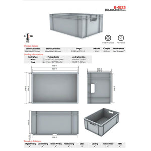 Euro Stack Box, 45 Litre, Dimensions
