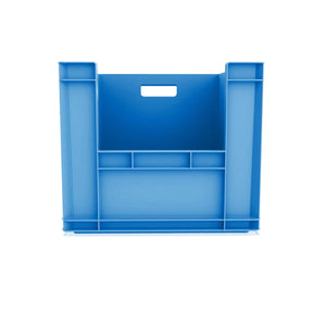 Euro Stack Box, 63 Litre, Heavy Duty Plastic Storage Container, Pick Box, Blue