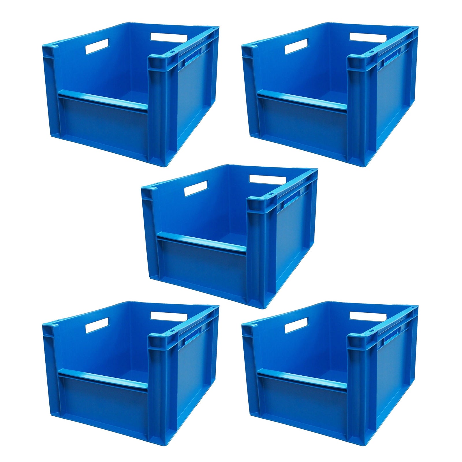 5x 20 Litre Storage Box, Stacking Euro Container, Pick Box