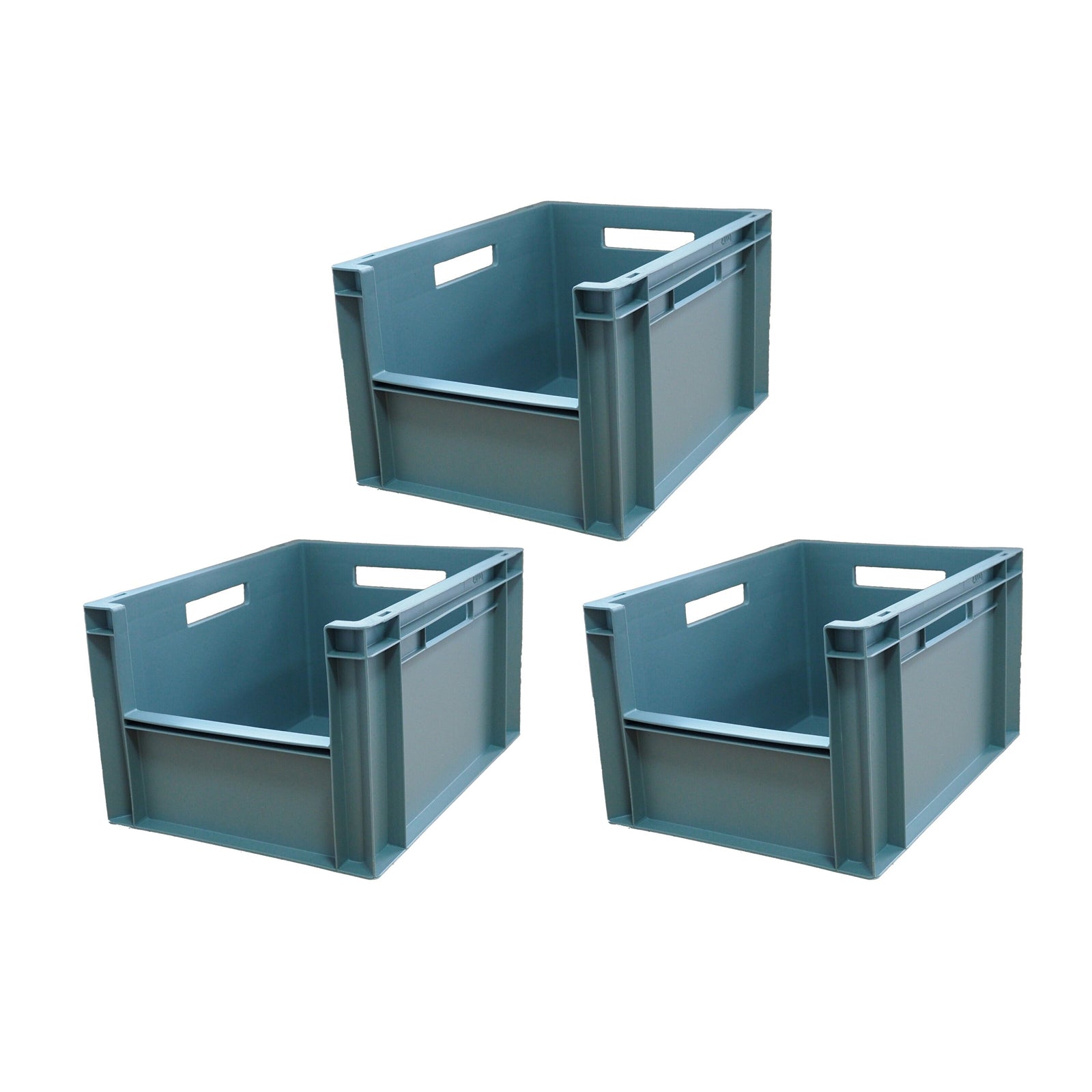 3x 20 Litre Storage Box, Stacking Euro Container, Pick Box