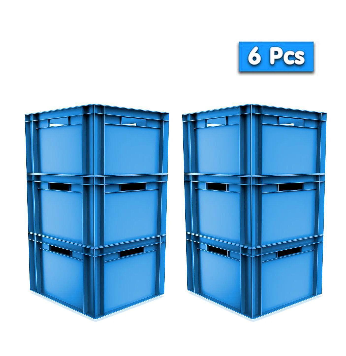 6x 20 Litre Starkinge Storage Boxes, Plastic Storage Container, 400x300x230(h) mm