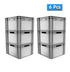 6x 20 Litre Starkinge Storage Boxes, Plastic Storage Container, 400x300x230(h) mm