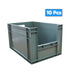 10x 63 Litre Stacking Storage Box, Heavy Duty Plastic Container, Pick Box, 600x400x340(h) mm
