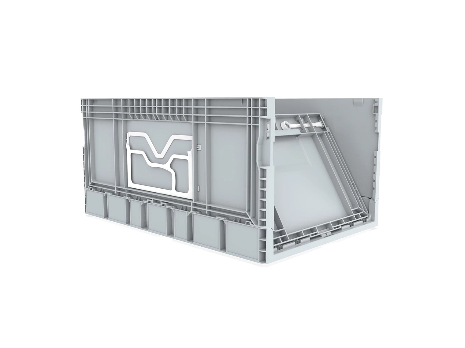 60 Litre Foldabe Storage Box, Stackable, Grey