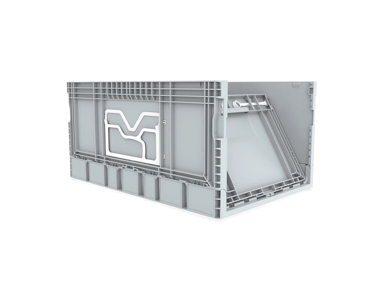 60 Litre Foldabe Storage Box, Stackable, Grey