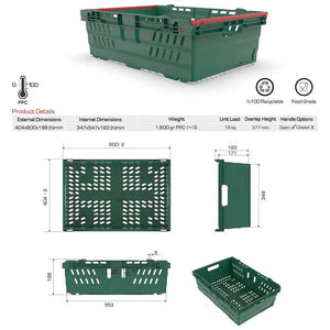 35 Litre Bale Arm Crate, Dimensions