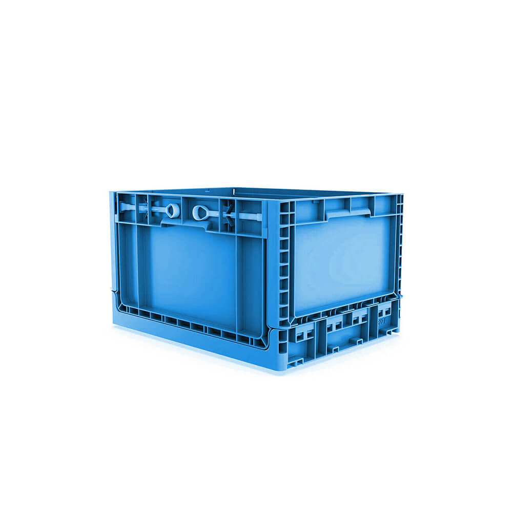 20L Foldable Euro Stack Box, Plastic Collapsing Stacking & Storage Container Box, 400x300x230(h) mm