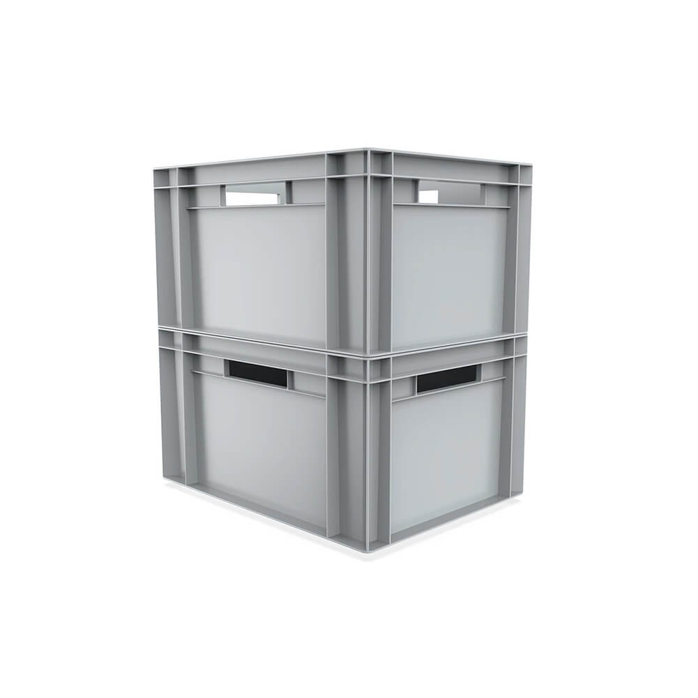 Stacking Box Storeroom 5x 20 Litre Stacking Storage Boxes, Plastic Storage Container, 400x300