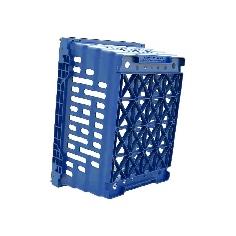 20L Bale Arm Crate, Nesting Ventilated Plastic Basket, Stacking Supermarket & Storage Crate