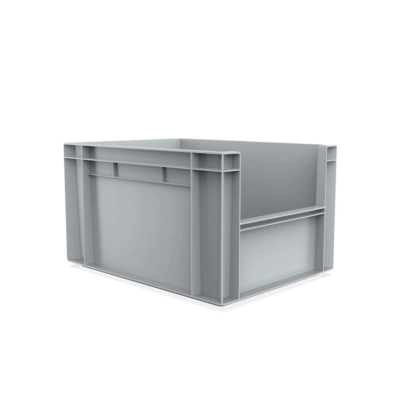 Euro Stack Box, 20 Litre, Heavy Duty Plastic Storage Container, Pick Box, Grey