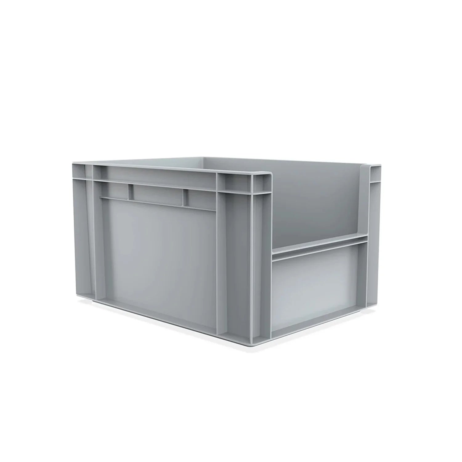 Euro Stack Box, 20 Litre, Heavy Duty Plastic Storage Container, Pick Box, Grey